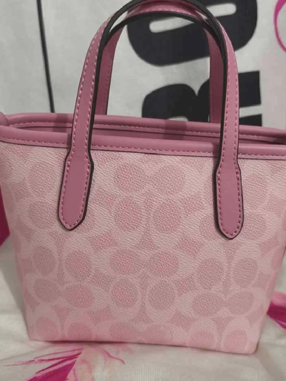 Coach Mini Pink Tote - Picture 4 of 7